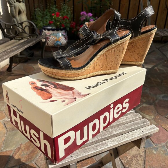 Hush Puppies platform wedge sandals. - Picture 10 of 11